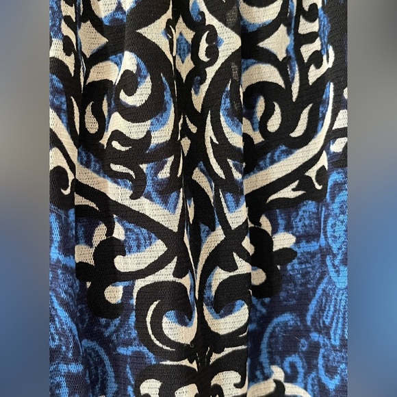 INC International Concepts Blue Cold Shoulder Blouse Women's size large - Picture 5 of 14